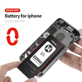 PHONEMALL Vysokou Kapacitou AAAAAA Batérie Pre iPhone 6 6S 5G 5S 7 8 Plus X 6Plus Pôvodné Cesto Výmena Za Iphone X 6S 7G