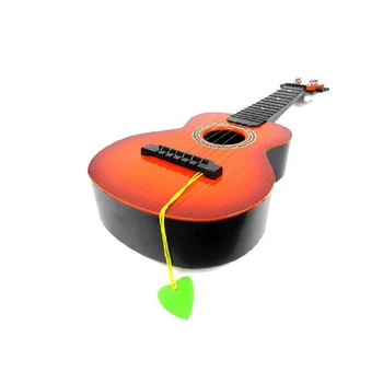Kreatívne 6 Reťazce Mini Gitara Prenosné Vzdelávania Detí Gitara Pre Vzdelávanie Triedy Mini Hudobný nástroj Pre Deti (Hnedá)