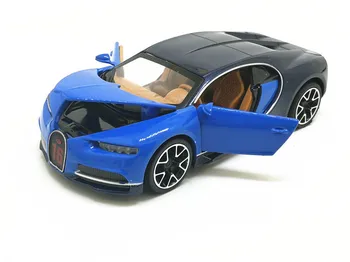 1:32 Rozsahu Bugatti Chiron Zliatiny Auto Diecasts Hračky Model Auta, Kovový Model Auta, Hračky S Ťahom Čierneho Zvuk Pre Deti, Darčeky