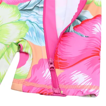 BAOHULU Nové 2020 Dlhý Rukáv Tlač Dievčatá Plavky UV50+ Slnka Oblek pre Deti jednodielne plavky Plážové oblečenie detské Plavky