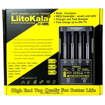 LiitoKala Lii-500S nabíjačka 18650 nabíjačka Pre 18650 26650 21700 AA AAA batérie Test kapacita batérie Touch ovládania