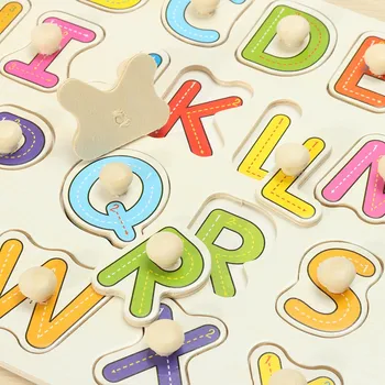 Nové Dieťa Vzdelávania Hračky Abecedy ABC Drevená Skladačka Puzzle, Hračky Deti Deti Raného Vzdelávania Vzdelávacie Hra Darček
