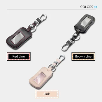 A93 Ružové Kožené Tlačidlo Prípade Starline A36 A39 A63 A96 A66 Dve Spôsobom, Auto Alarm Systém Diaľkového ovládača LCD Vysielač Keychain