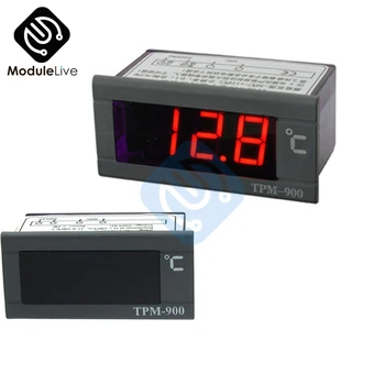 TPM-900 220V Temp Digitálny Termostat Thermo Regulátor Teploty LED Panel Meter Ovládanie pomocou Snímača
