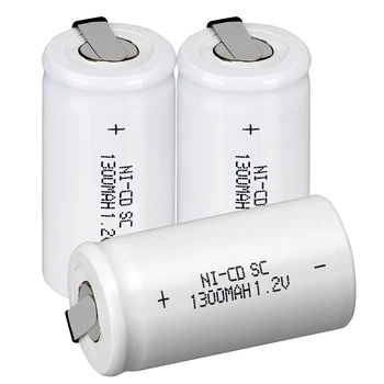 2~16PCS Sub C SC nicd 1.2 V 1300mAh Nabíjateľné Batérie ni-cd 1.2 v Nabíjateľná Batéria 4.25*2.2 cm