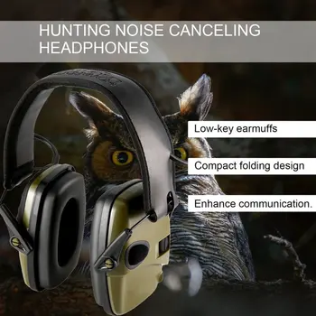 Elektronické Streľba Ochranu Sluchu ozvučovacích Anti-noise chrániče sluchu Profesionálne Lov Ear Defender Vonkajšie Športové Práce
