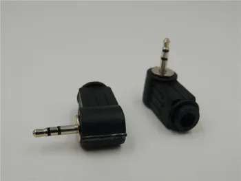 2,5 mm, 3,5 mm Mini Jack Pravý Uhol 90 Stupňov Mono 2-Pól, 3 Pól Muž stereo TRS Konektor Spájky Audio Konektor