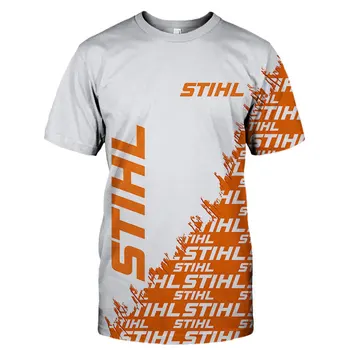 Letné Mužov 3D STIHOL Vzor T-shirt Auto Logo Bežné Topy Harajuku Trend Street Pánske Oblečenie Európskej Americký Štýl Človeka T Tričko