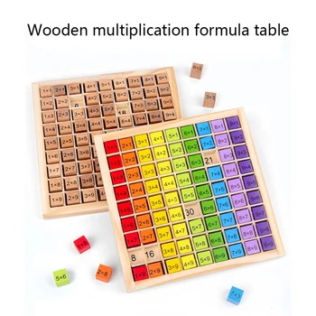Montessori Vzdelávacích Drevené Hračky Deti 99 Násobenie Tabuľka Matematika Aritmetický