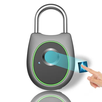 2019 Nové Keyless Smart Home Odtlačkov prstov Visiaci zámok, USB Nabíjateľné Odomknutie Batožinového Dverí Zamky Smart Visiaci zámok