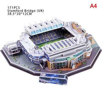 DIY 3D Puzzle Skladačka Svete Futbalový Štadión Európske Futbalové Ihrisko Montované Budovy Model Puzzle, Hračky pre Deti GYH