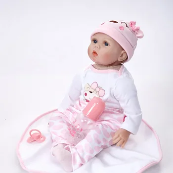 Realistický Princezná Dievča Reborn Bábiky 22 Palcový Realistické Silikónové Skutočný Dotyk Novorodencov Hračky Oblečenie Pre Deti, Narodeniny, Vianoce, Darček
