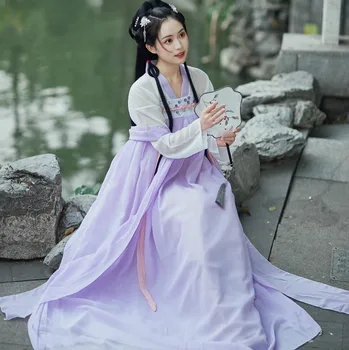 Čínske Tradičné Hanfu Víla Tanečných Kostýmov, Starovekej Tang Oblečenie Ženy, Orientálne Ľudovej Dancewear Lady Princezná Oblečenie