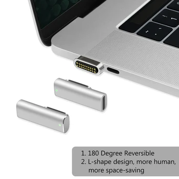 Podpora High Speed 100W Magnetický Adaptér USB Typu C Pre Pro 20 pin USB Type C Nabíjanie Konektor Pre Pixelbook/Matebook