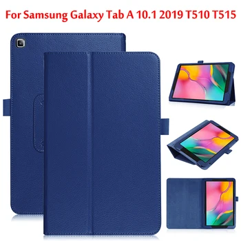360 Rotujúce obal pre Samsung Galaxy Tab 10.1 2019 T510 T515 Stojan PU Kožené Kryt pre SM-T510 SM-T515 10.1 palcový Kryt