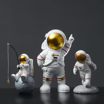 Nordic Astronaut Socha Domov Plochy Dekor Charakter Sochárstva Kozmonaut Hrdina Office Miniatúry Model Creative Obrázok Figúrky