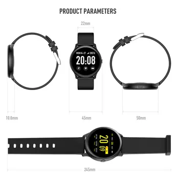 KW19 Smart hodinky Ženy Muži Srdcového tepu Vodotesný IP67 Mužov Sport Sledujte Fitness Tracker Pre Android a IOS