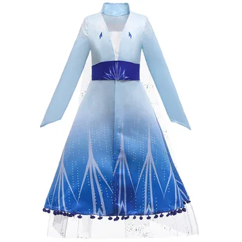 Mrazené 2 Cosplay Kráľovná Elsa Šaty, Kostýmy Princezná Dievčatá Strana Vestidos Fantasia Deti Oblečenie Set Sa Vestido Infantil Kostým