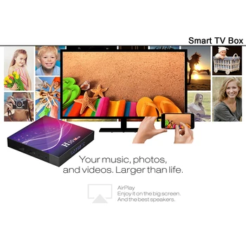 Android 10.0 TV Set-Top Box 4 gb RAM +64GB ROM Podpory 2.4 Ghz WiFi, Ethernet 6K HDMI Streaming Home Media Prehrávač TV Prijímače
