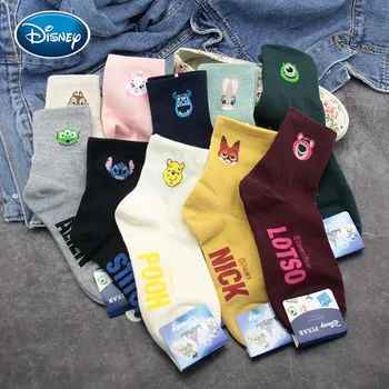 Disney Roztomilý Mickey/Donald Duck/Steh ponožky jar & jeseň dámske bavlnené ponožky anime ulici strieľal candy farby dámske ponožky