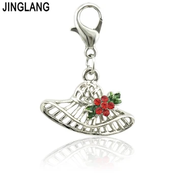 JINGLANG Charms klobúk z Tibetského Striebra Plátovaného Prívesky, Starožitné Šperky Čo HOBBY Ručné Remeselné 12 Ks
