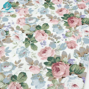 Mensugen 50*160cm Bavlna Kvet Textílie pre Patchwork Quliting posteľná bielizeň List Vankúše deka Šaty, Šitie Materiálov
