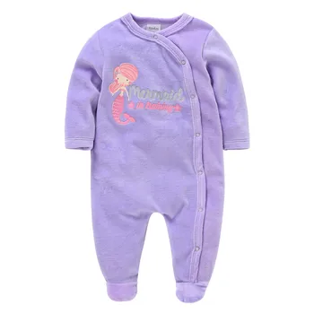 KAVKAS Zimné chlapčeka Remienky Velvet 0-24 mesiacov Oblečenie s Dlhým Rukávom Cartoon bebe Jumpsuit Dieťa Batoľa Pyžamá