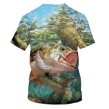 Pôvodné priame módne O-výstrihom pánske T-shirt tichom ryby 3D bežné tlačené T-shirt pánske Ázijské veľkosť S-6XL T-shirt mužov