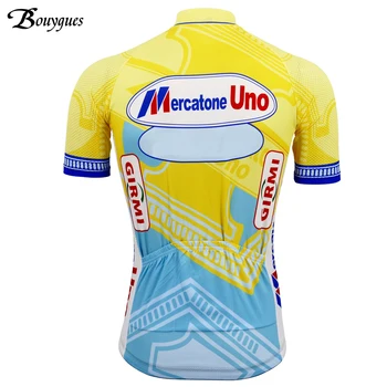Taliansko Muži klasický cyklistický dres žltá Letná ropa ciclismo hombre Tím cyklistické oblečenie MTB maillot ciclismo Mercatone UNO