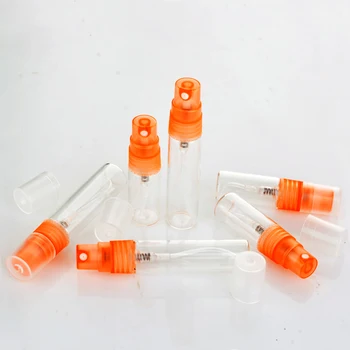 10 PiecesLot 5ML Parfum Fľašu Základné Prázdne Nádoby Cestovné Orange Sprej Naplniteľné Fľaše Na Parfum Prenosné