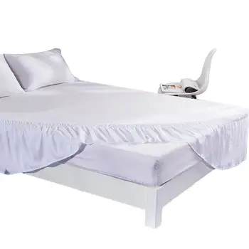 J0 posteľ sukne polyester pohodlné mäkké a priedušné domov hotel multi-farebné posteľ kryt elastické s rozstrapatené posteľ sukne