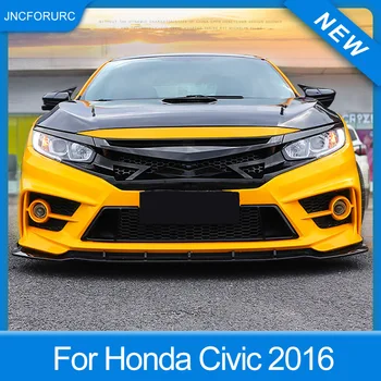 Závodné Grily Na Honda Civic Sedan 2016 17 18 Kvalitného ABS Plastu Auto Auto Tuning Grily Lesklý Čierny Továreň na Predaj