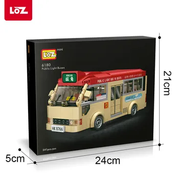 2019 nové dorazí LOZ malé častice pravopisu vložiť mini stavebné bloky, Hong Kong autobus model mini-styling auto pre deti darčeky