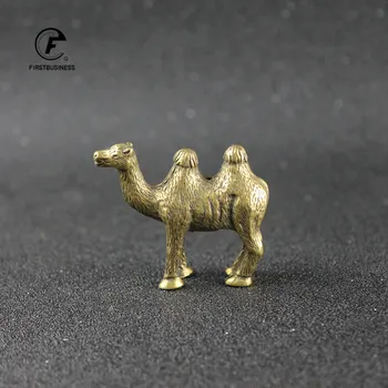 Ručný Mini Čistej Mosadze Retro Zvierat Alpaky Camel Socha Stôl Dekorácie, Ozdoby, Darčeky Domova Socha Medi Vrecku
