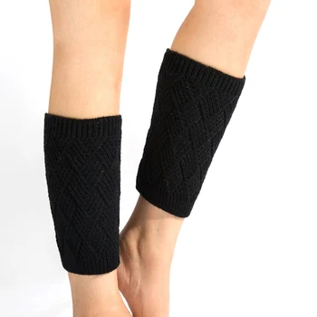Leg Warmers Ženy Tlačidlo Dekoratívne Tepelnej Akryl Pletené Boot Putá Krátke Ponožky Kryt Jeseň Zimné Topánky Príslušenstvo