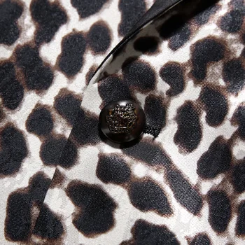 Taliansky Návrhár Luxusné Značky Mužov, Svadobné Obleky 2019 Slim Fit Mužov Leopard Vyhovovali Prom Oblek Pre Človeka Vysoko Kvalitné Fáze Nosenie 90070