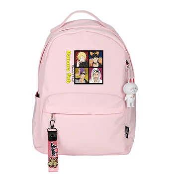 BANÁN RYBY Anime Školský Batoh Dievčatá Malé Bagpack Cartoon Ružová Bookbag Nylon Ženy Cestovať Späť Pack Kawaii Tašky cez Rameno