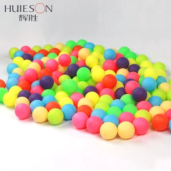 Huieson 100ks/Bal Farebné Ping Pong Gule 40 mm 2.4 g Zábava Stolný Tenis Gule Zmiešané Farby pre Hru a Reklamy