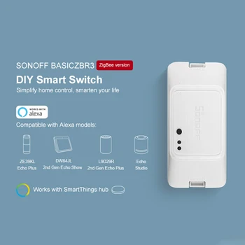 SONOFF BASICZBR3 Zigbee DIY Smart Switch Bezdrôtové Diaľkové Ovládanie Modulu Prepínačov Pracuje S Alexa SmartThings Rozbočovač Pre Smart Home