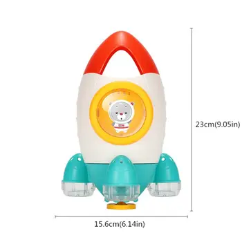 Rocket Vaňa Hračka Rotačné Vodné Sprej Dieťa Umývanie Vlasov Užitočné Pre Dieťa Deti 19QF
