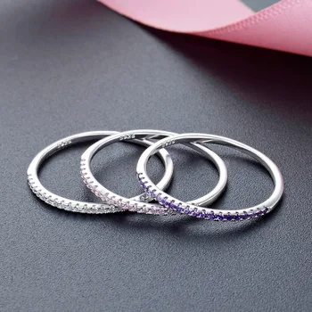 Fanqieliu 5A Cubic Zirconia Originálne 925 Sterling Silver Ring Pre Ženy Jemné Svadobné Kapely Krištáľové Šperky Prstene FQL20160