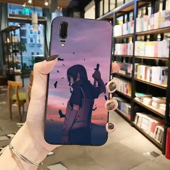 Naruto Uchiha Sasuke Vzor coque shell Telefón puzdro Na Huawei P9 P10 P20 P30 Pro Lite smart Mate 10 Lite 20 Y5 Y6 Y7 2018 2019