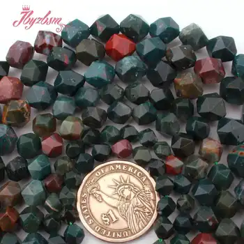 6,8,10 mm Tvárou Bloodstone Heliotrope Prírodného Kameňa Korálky Pre DIY Náhrdelník Náramky Šperky, Takže Voľné 15