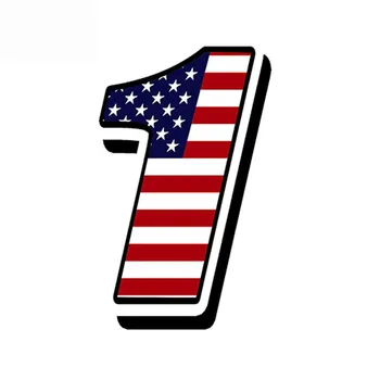 Dawasaru Pretekárske Čísla Vinyl Auto Nálepky Usa Spojené Štáty americké Vlajky Obtlačky pre Truck Atuo Motocross ,13 cm*10 cm