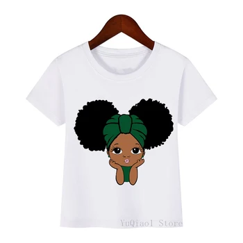 Vogue čierny dievča magic t shirt lete melanínu grafické tričko tee hore pre baby dievčatá roztomilý jednorožec tričko krásne detské t-shirt