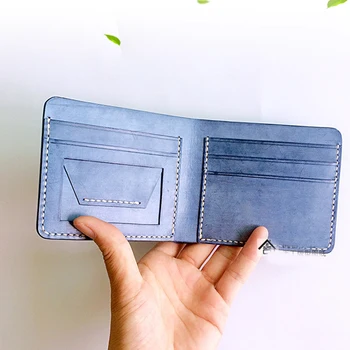 DIY kožené plavidlá krátke zložené peňaženky ťažká váha 500gsm kraft papier šablóna, vzor vyprázdnené vzorkovníka 9x10.5x1cm