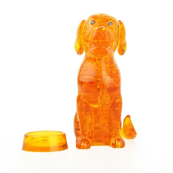 3D Crystal Puzzle Roztomilý Pes sa Modeli Hračka Darček Ručne Montáž Hádanky Duševného Rozvoja Vzdelávacie Hra pre Deti Hračky #4