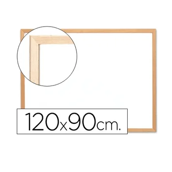 Pizarra melamina Q-connect marco madera 120 x 90 cm Blanco