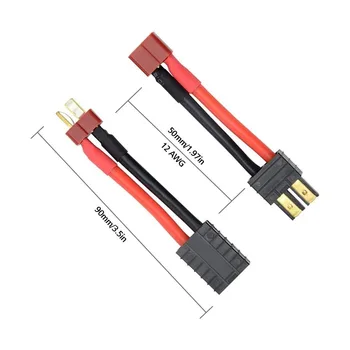 Youme 4pcs RC Lipo Batérie, Nabíjačky Konverzný kábel Kábel Adaptéra Drôtu, TRX, aby Dekani T Zapojte Konektor pre TRAXXAS S E Lomka Univerzálny
