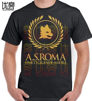 Muži T-Shirt ROMA RÍM AKO ULTRA ITALIA italie Associazione Sportiva AKO Rómovia fanúšikov Serie A Totti Red Wolf El Shaarawy Perotti (115)